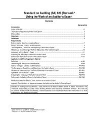 what is audit assignment standards on auditing summary